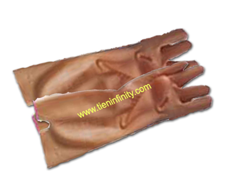 ถุงมือ PVC ชนิดไม่มีซับในมีลายนูน